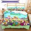 3pcs Custom Name Numberblocks Bedding Set Duvet Cover Closure Includes 1 Duvet Cover & 2 Pillowcases, Soft and Comfortable for All Seasons.