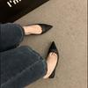 French retro stiletto high heels temperament celebrity gentle match skirt pointed empty single shoes half bag head sandals women