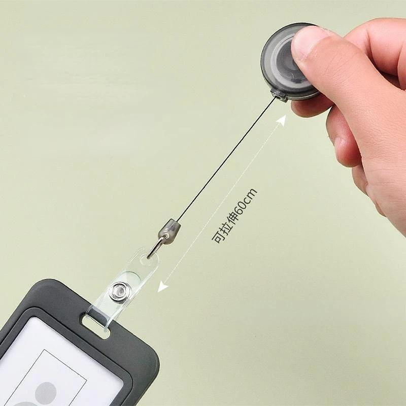 1pc Retractable Badge Card Holder Nurse Doctor Work Identity Badge ID Name Card Holder School Office Supplies