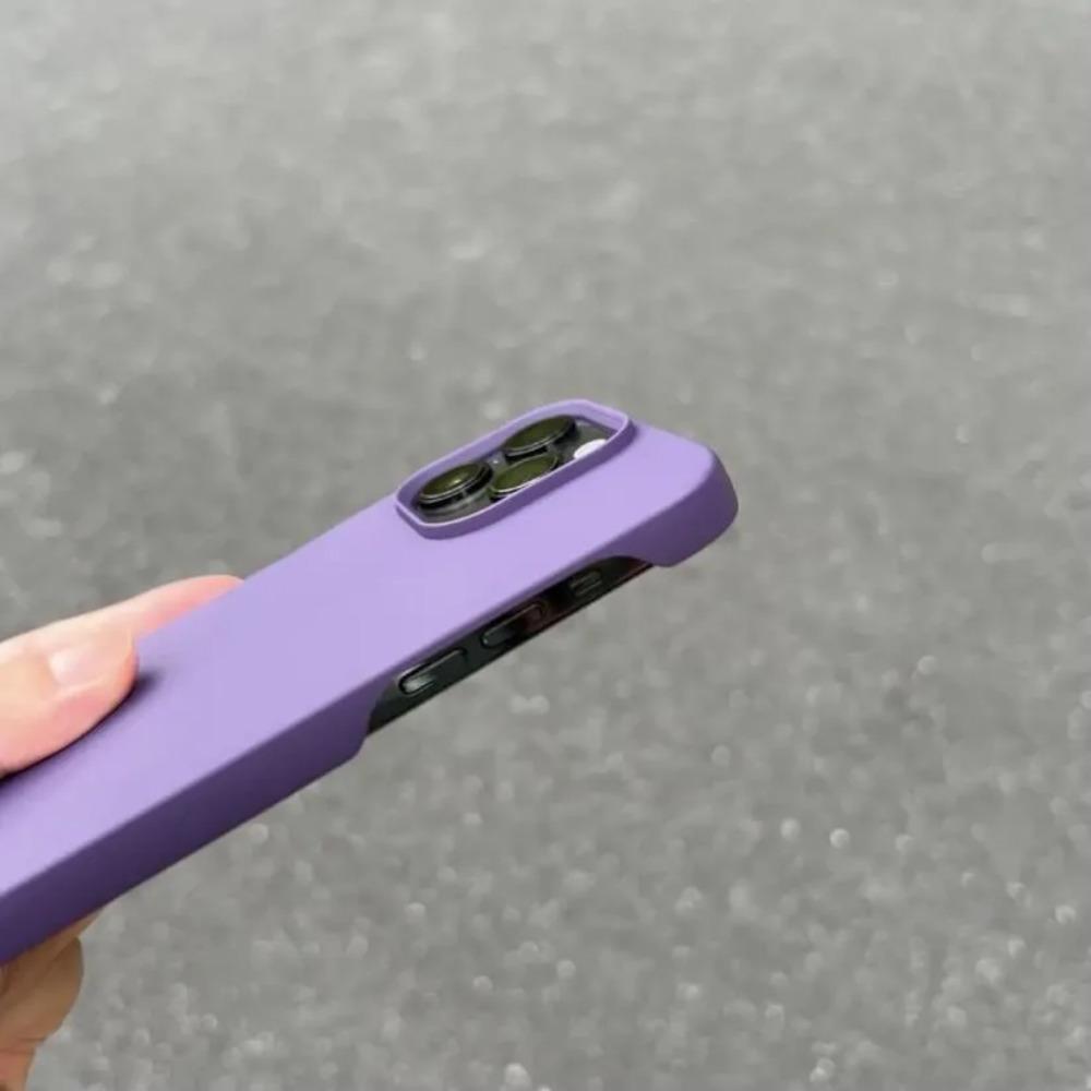 

Чехол Candy Color без рамок для iPhone 17 16 Pro Max 11 12 13 14 15 Pro Max 16 Plus 17 Air XS Max Твердый безрамочный тонкий чехол For iPhone 16 ProMax фиолетовый