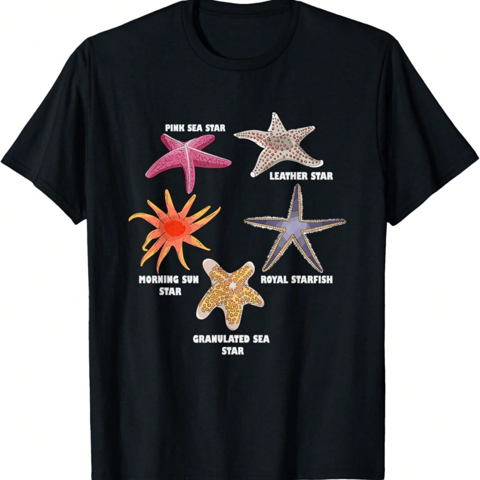 Sea Star Types Starfish Species Underwater Marine Starfish T-Shirt S разноцветный