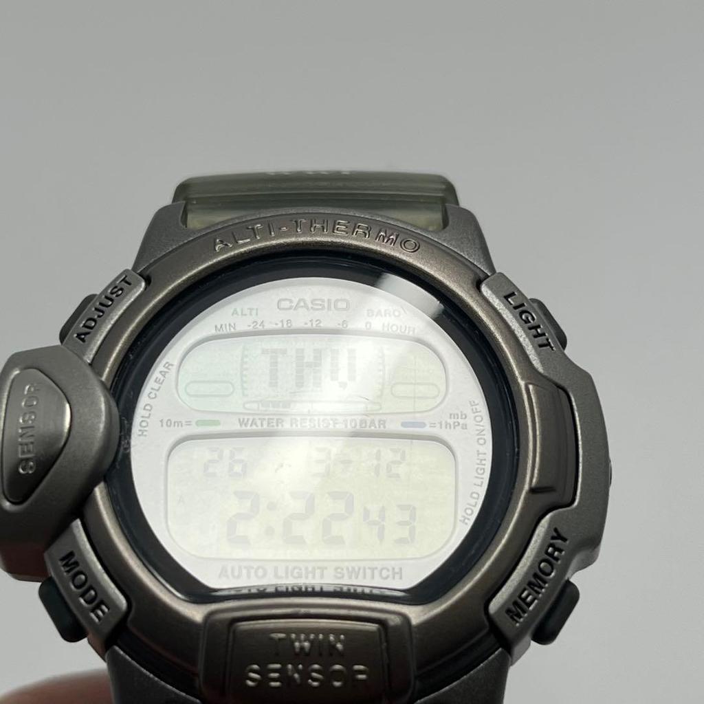 Used Rare Casio Pro Trek PRL-20 1678 WWF Panda Discontinued Model