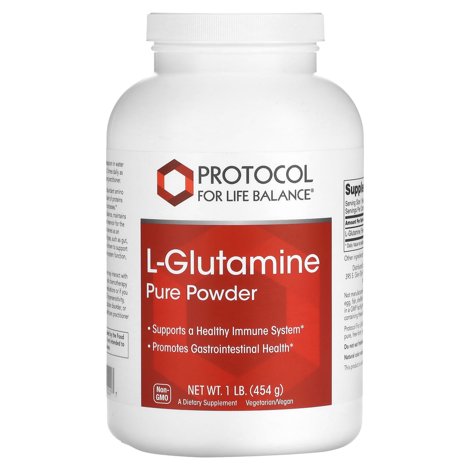 

Protocol for Life Balance, l-Glutamine Pure Powder, 1 lb (454 g)