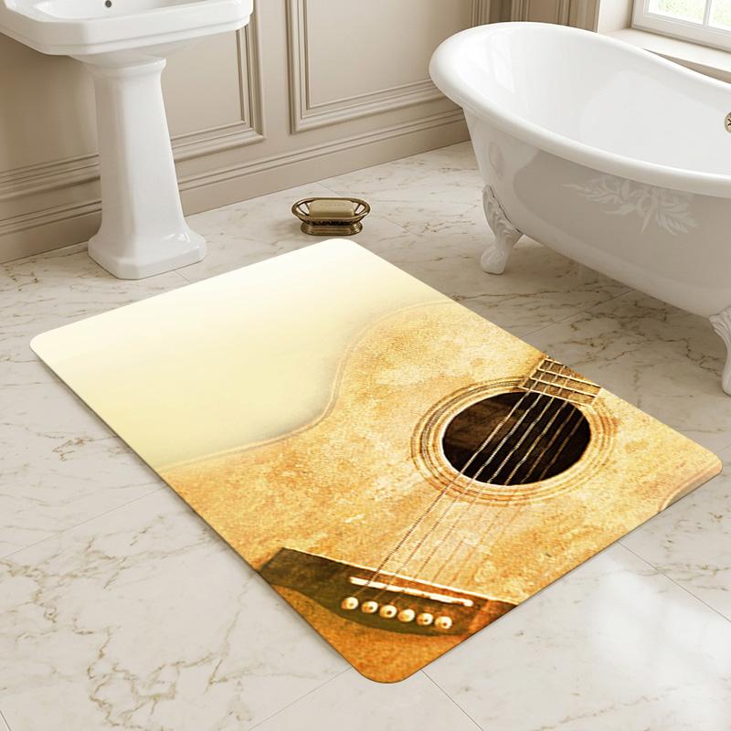 Acoustic Guitar Living Room Nonslip Area Rug Soft Carpet For Bedroom Game Playroom Sofa Office Home Decor Doormat Christmas Gift C9302336