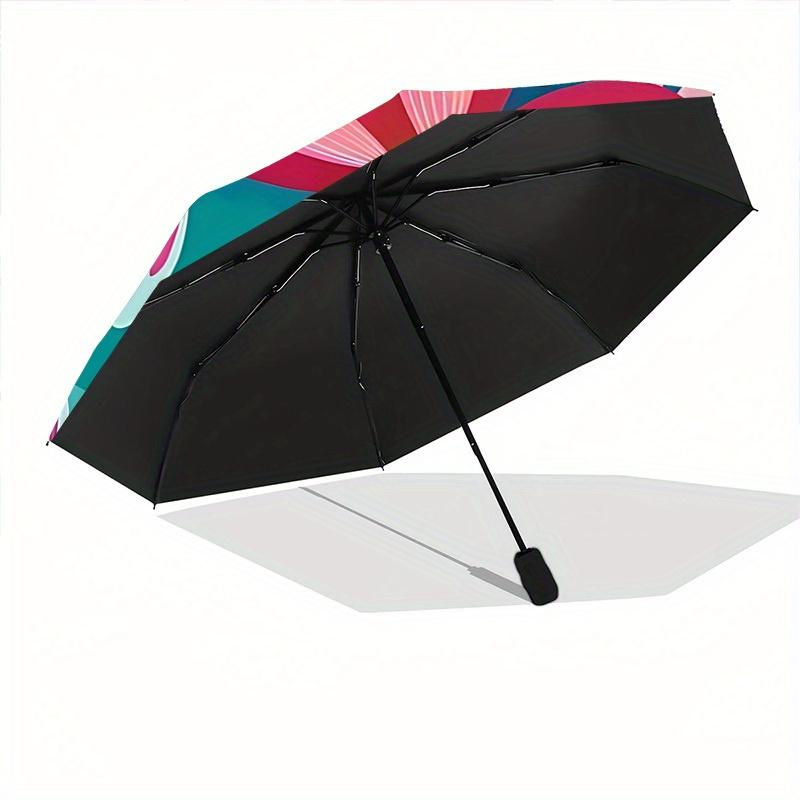 1pc Floral Bouquet Automatic Open/Close Umbrella - Compact Travel Umbrella, 8-Rib Heavy-Duty Construction, Ideal Gift, Outdoor Accessory, St