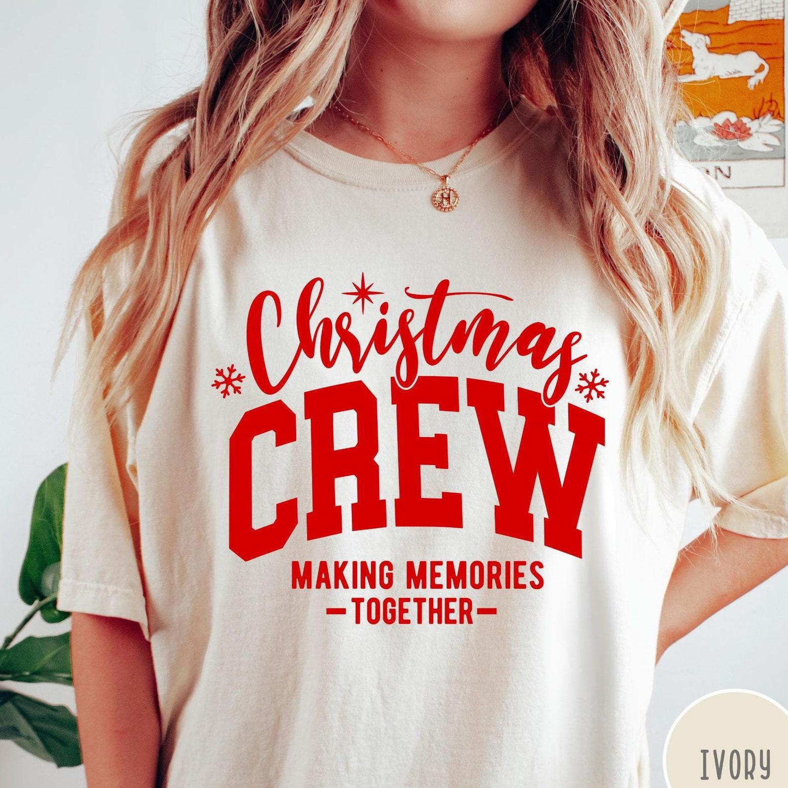 Christmas Crew Unisex Comfort Colors® T-Shirt, Family Christmas Shirt, Family Matching Christmas T-Shirt, Christmas Couple Matching Shirt L