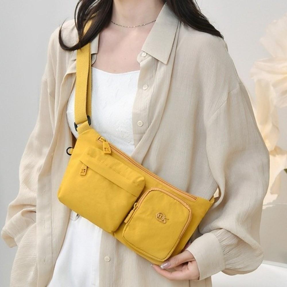 Fashion Long Strap Shoulder Bag Light Weight Multi-pocket Crossbody Bag Advanced Sense Durable Messenger Bag For Girls Women