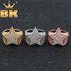 THE BLING KING Mode Stern Ringe Gold Silber Farbe Voll Eisig Zirkonia Hip Hop Ring Schmuck Für Männer Und Frauen Dropshipping