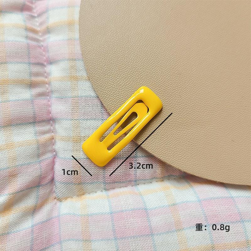 Mini-Quadrat-Klammer 3cm Süße BB-Klammer Bonbonfarbe Sommer Kinder abgebrochene Haare Macaronfarbe Seitenklammer Haarnadel Haarschmuck