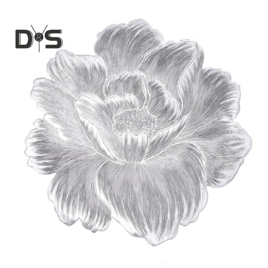 

Цветочный коврик под тарелку, коврик для стола из ПВХ, устойчивый к высоким температурам, нескользящий коврик для обеденного стола, износостойкий защитный коврик для стола серебряный