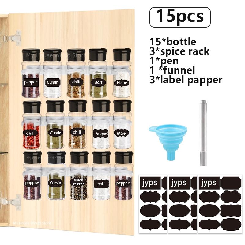5/10/15/20PC Jars for Spices Salt and Pepper Shaker Seasoning Jar Spice Organizer Plastic Barbecue Condiment Kitchen Gadget Tool