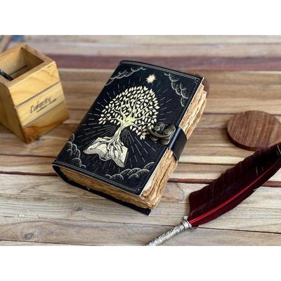 Leather Journal Tree of Life - Vintage Leather Notebooks For Women - Beautiful Journal For Sketches Book Traveling Book Blank