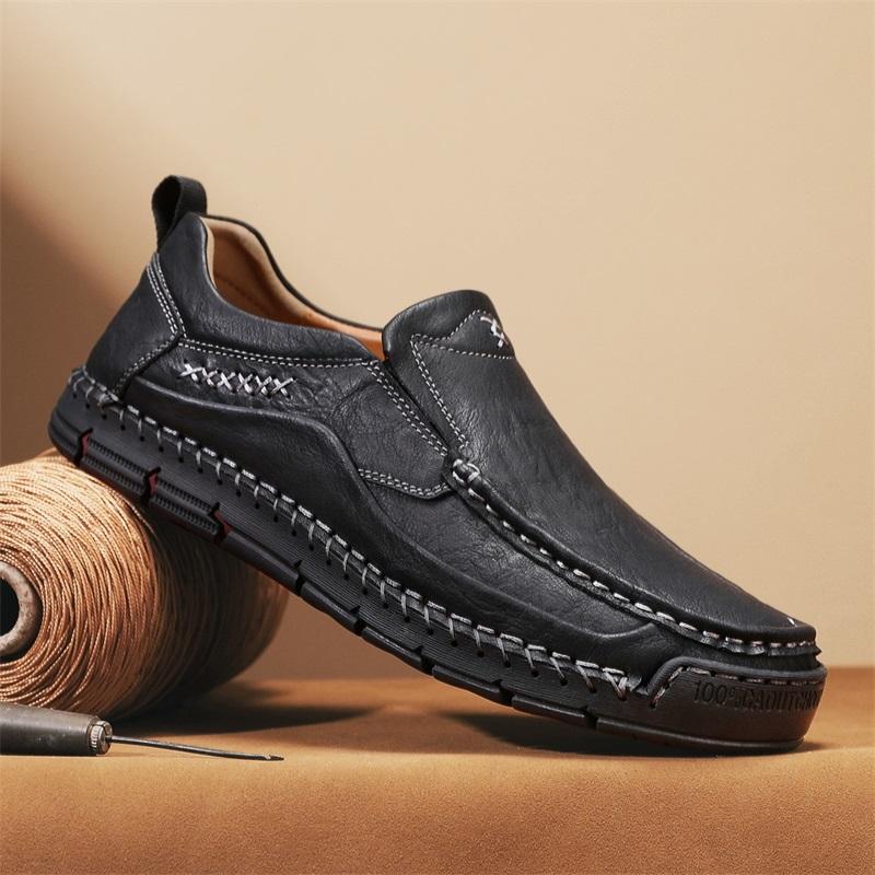 High Quality Men's Casual Leather Soft Bottom Shoes Comfy Big Size 39-48 Business Classic Business Shoes Flat Designer Loafers