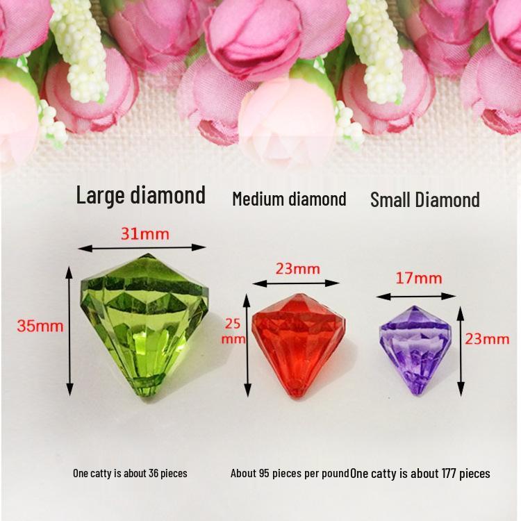 Diamond Clear Acrylic White Pendant DIY Beaded Curtain - Imitation Crystal Water Drop Beads