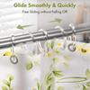 24 Piece Portable Bathroom Hooks For Shower Curtains Secure Snap Closure Easy Adjustments Multipurpose Use