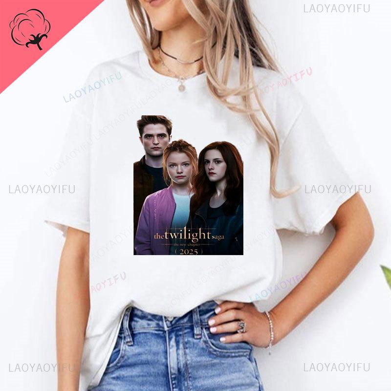 

2025 Twilight Saga T-Shirt Bella Where The Hell Have You Been Loca T Shirts Jacob The Unisex Women 90s Movie T-shirts Tops S