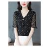 High-end Chiffon Shirt Fashionable Upscale Summer Loose Short-sleeved Top Elegant Dress Top