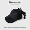 Early autumn new three-dimensional bow baseball cap female sweet and cute fashion hard top casual high-quality cap male