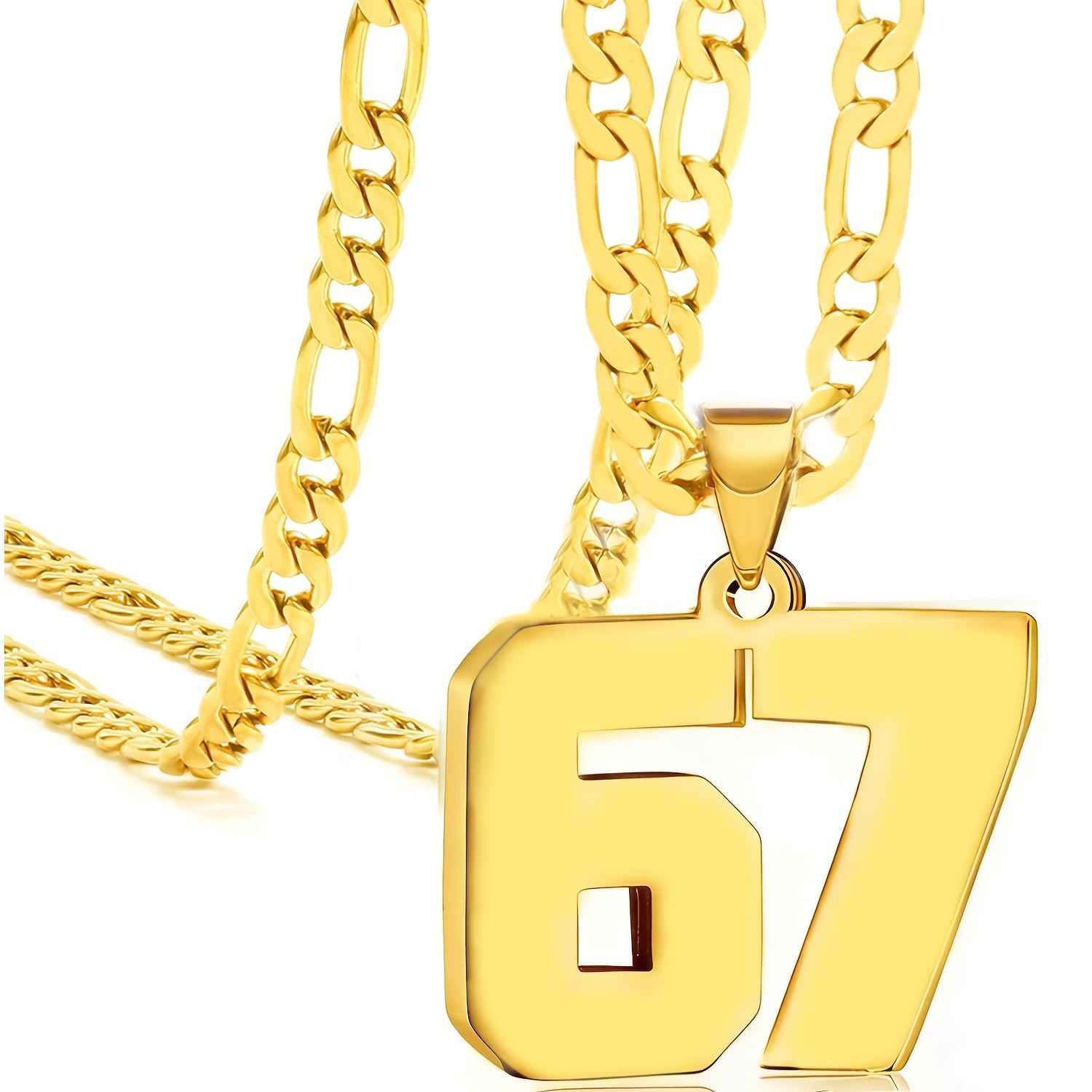 

Men s Stainless Steel/1 Necklace with Number 67 Design/Casual and High-end Style/Suitable for Daily Wear, Gatherings, Holidays, and Parties Style 8862