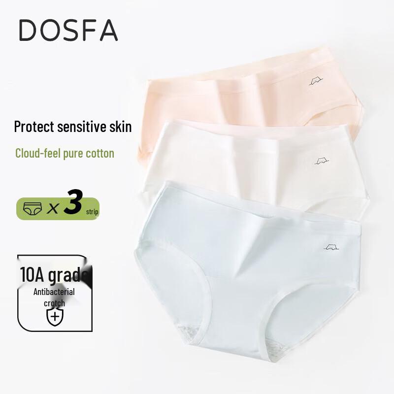 

DOSFA Women s 3-Pack Antibacterial Cotton Seamless Briefs XL