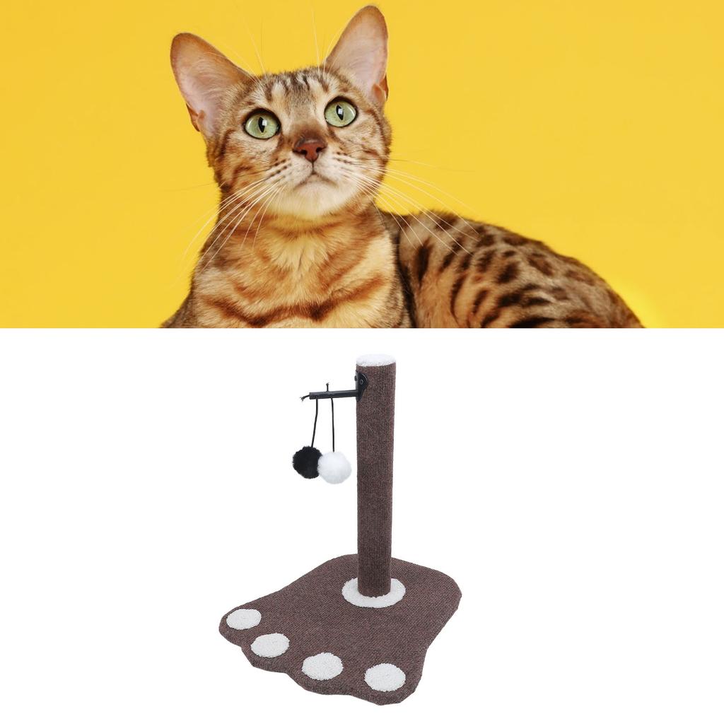 Cat Scratching Post Board Kitten Scratcher Sisal Scratch Posts with Hanging Ball for Indoor Mid Cats Kittens
