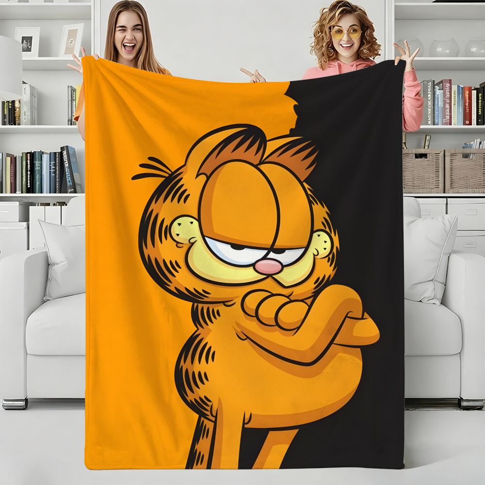 Cartoon Chubby Cute Cat Throw Flannel Blanket Perfect for Sofa Office Bed Travel Sleep Read Relax Camping Four Season Use