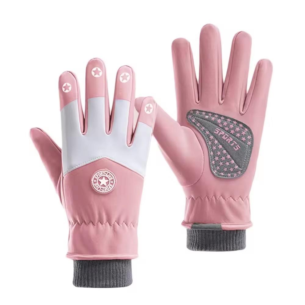 Winter Dikke Warme Pluche Kinderhandschoenen Waterdicht Antislip Buiten Balansfiets Rijden Skiën Buiten Speelhandschoenen voor Unisex