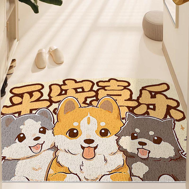 Kreskówkowy antypoślizgowy jedwabny wycieraczka powitalna: Cięta, Duża Mata do Usuwania Kurzu przy Wejściu
