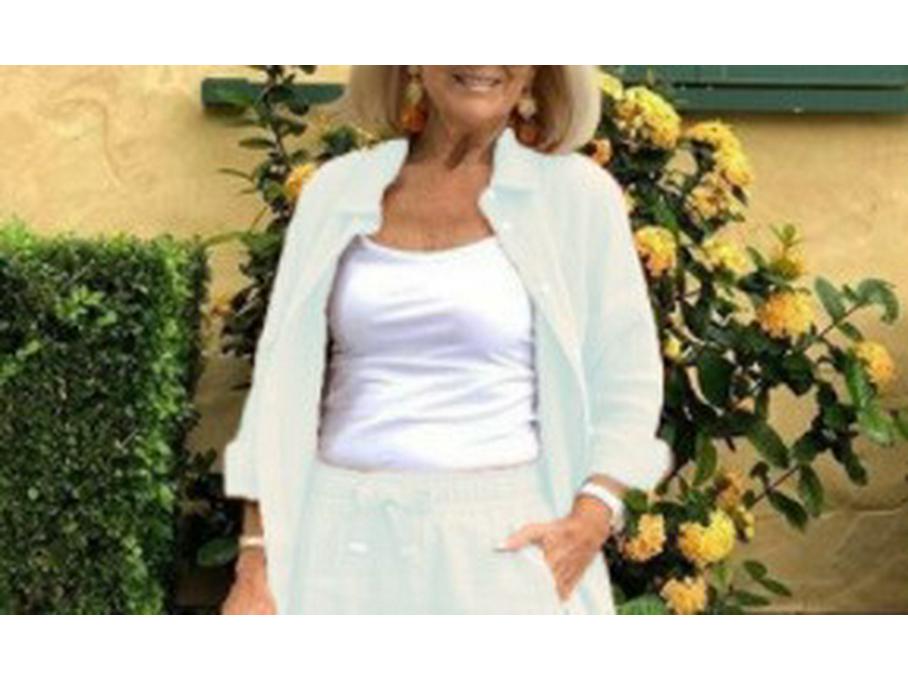 Retro Cropped Linen Harem Pants Set with Belt - Loose Fit, Solid Color