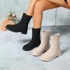 Women Ankle Boots  Autumn Solid Color Suede Casual Plus Size Platform Booties Woman Comfortable Square Heel Botas Female