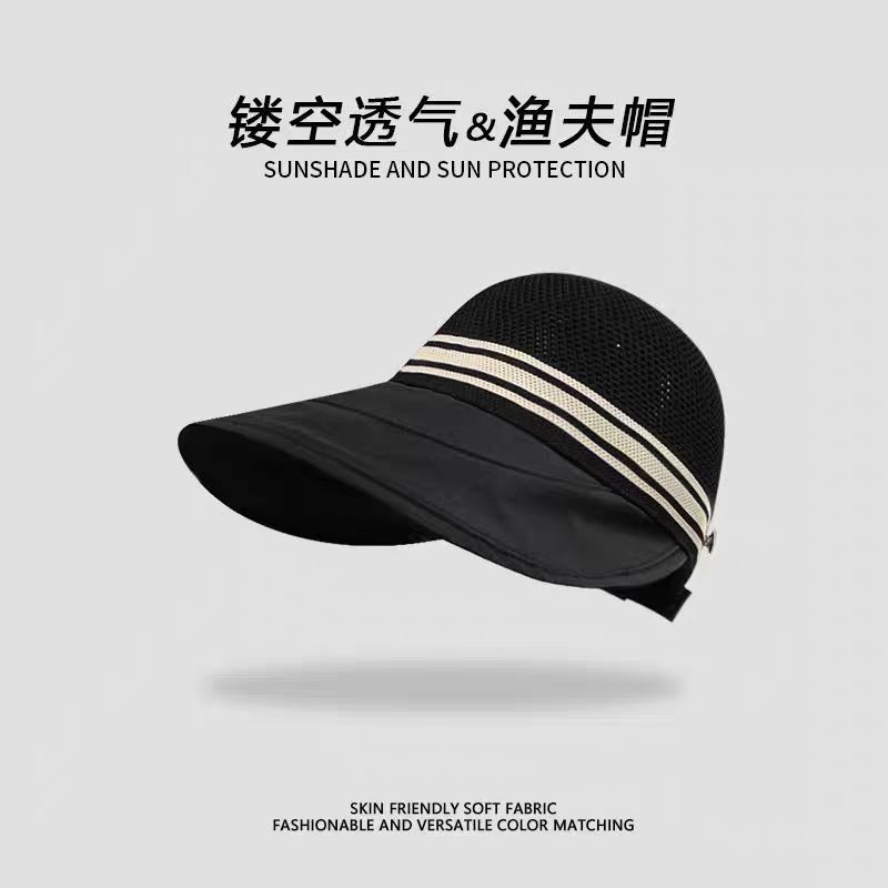 Summer breathable duck tongue sun hat versatile large brim full cover sun hat outdoor travel sun protection hat