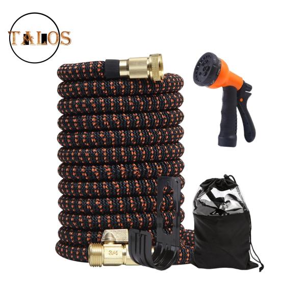 

Гибкий садовый шланг, комплект распылителя воды, устойчивый к окислению, герметичный, твердые поворотные фитинги, шланг для воды на открытом воздухе с сумкой для хранения 50ft US Plug