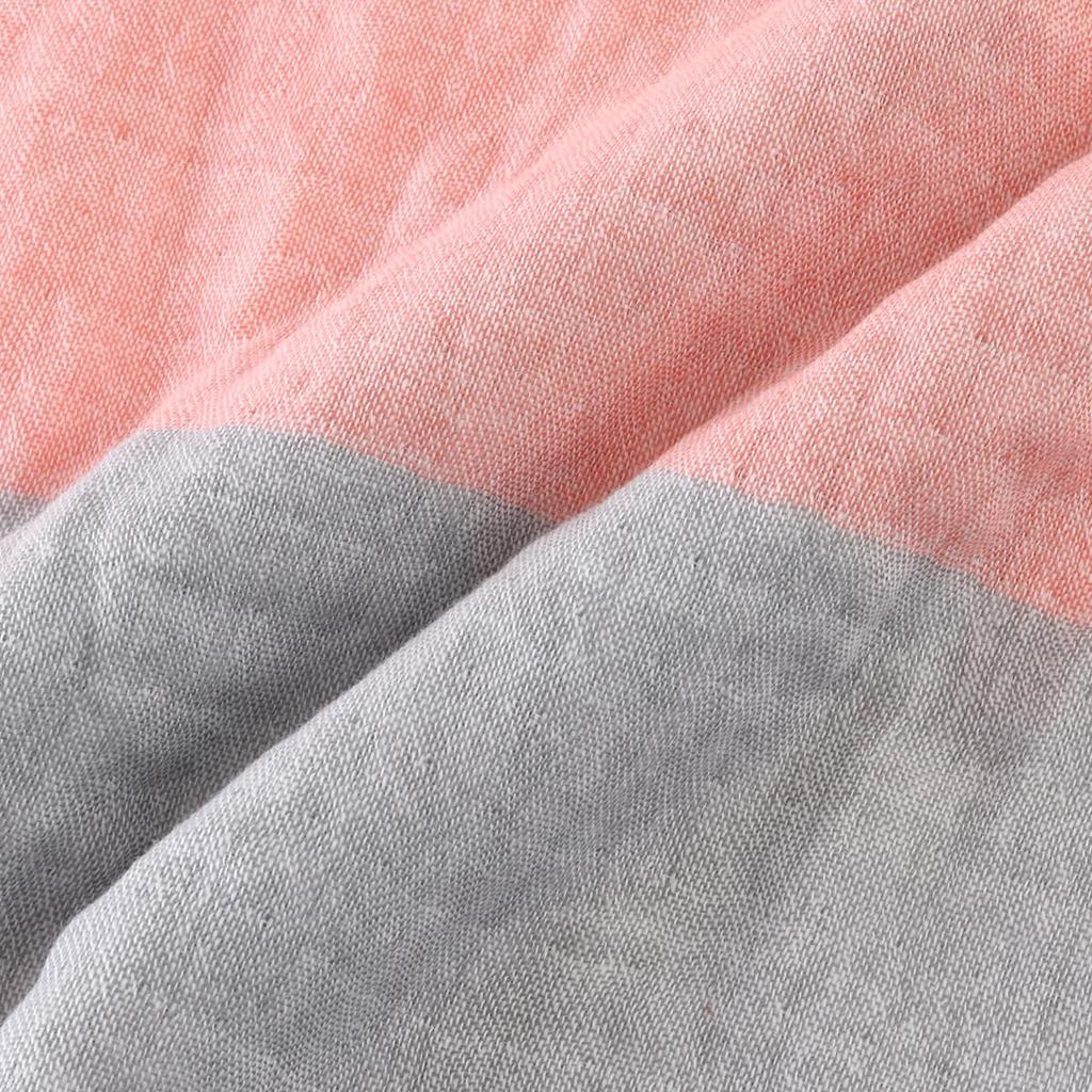 UCHINO Colorblock Marshmallow Gauze Soft To the Touch Like Standard 100 Perfect As a 78 X 200 88M1P744 Shawl, Marshmallow, Washable, Lightweight, 100%