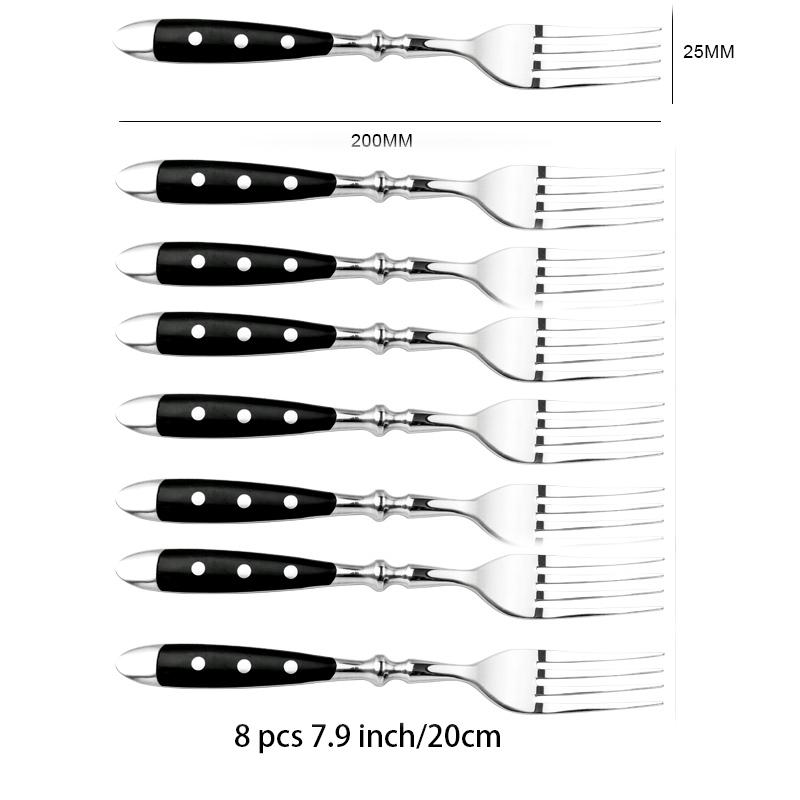 Classic Elegant Stainless Steel Cutlery Set Fork Spoon Knife Full Dinning Fork Steak Knife Teaspoon Creative Dinnerware Set