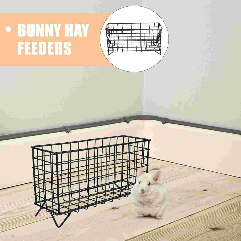 Large Capacity Rabbit Hay Feeder Durable Bunny Feeder Iron Hay Holder Rabbit Supply Feeding Accessories Pet Products