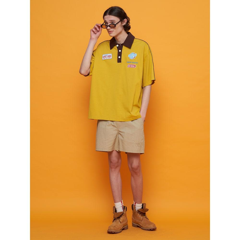 Saendeusaundeu Car Wash Tcollar Tshirt Mustard