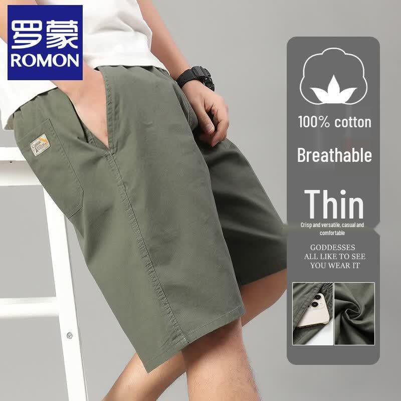 Romons Men s Pure Cotton Casual Shorts 3XL