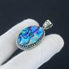 Abalone Muschel Anhänger, Abalone Muschel Edelstein Handarbeit 925 Sterling Silber Schmuck Anhänger für Frauen Geschenke, Edelstein Schmuck für Sie