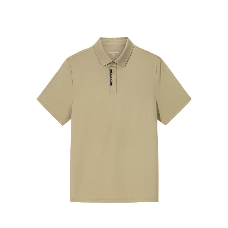 

Anta Удобная Простая Универсальная Однотонная Повседневная Дышащая Футболка-поло с коротким рукавом Мужские топы Крутой хаки 952527118-3 S