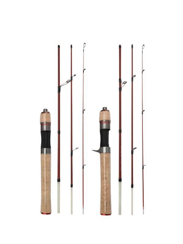 Fishing Rod for Lures, 4 Section Composite Travel Stream Anglers