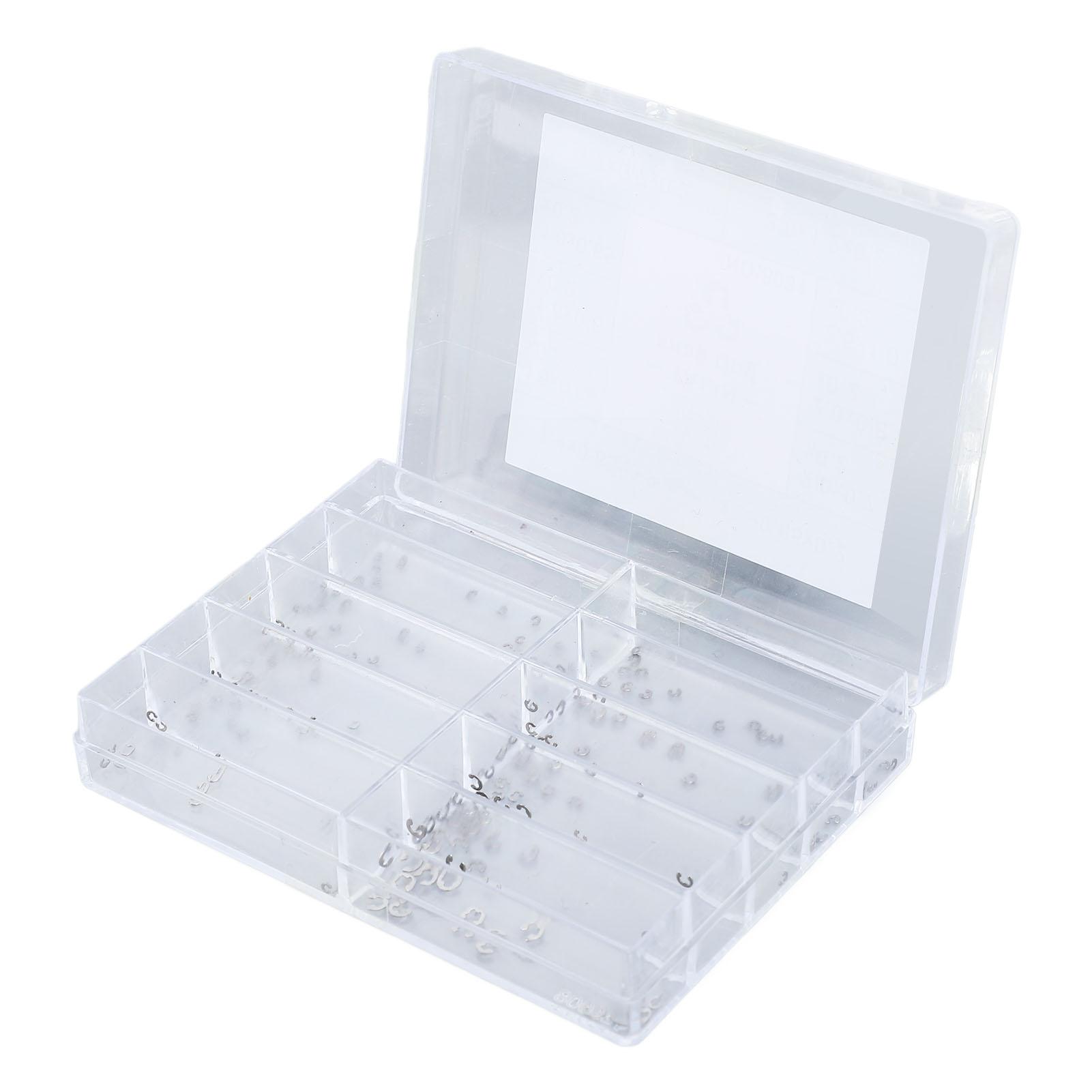 

200 шт. 10 размеров металлический зажим для кнопки толкателя часов стопорное кольцо ассорти зажим для шайбы часов