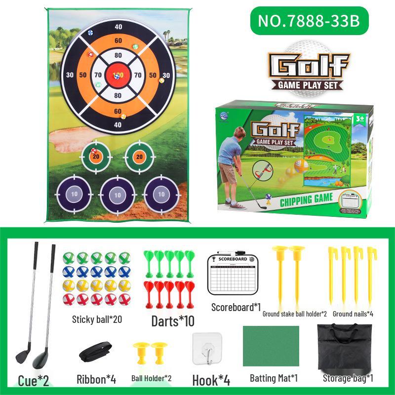 Children's Thickened Golf Mat Set: Indoor/Outdoor Play with Clubs