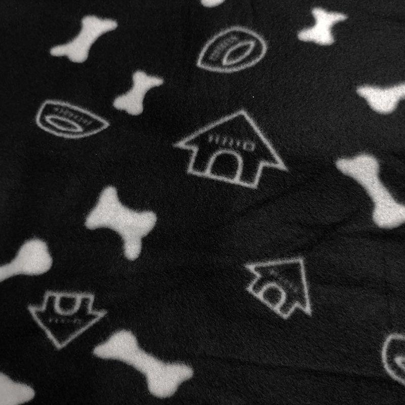 

Qiaomo Shi Thickened Pet Blanket Pet Dog Blanket Mat Dog Flannel Blanket Quilt Pet Supplies Small size: 60*70cm Black(Small white bones])