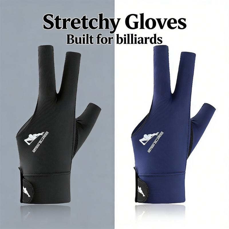 Breathable Three Fingers Glove NonSlip Billiard Training Gloves Pool Mittens Portable Left/Right Hand Billiards Glove