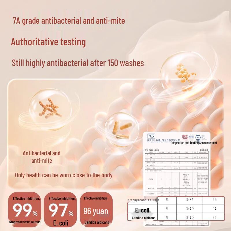 Langsha Girls' Half-High Collar 3-Layer Cotton Thermal Underwear Set