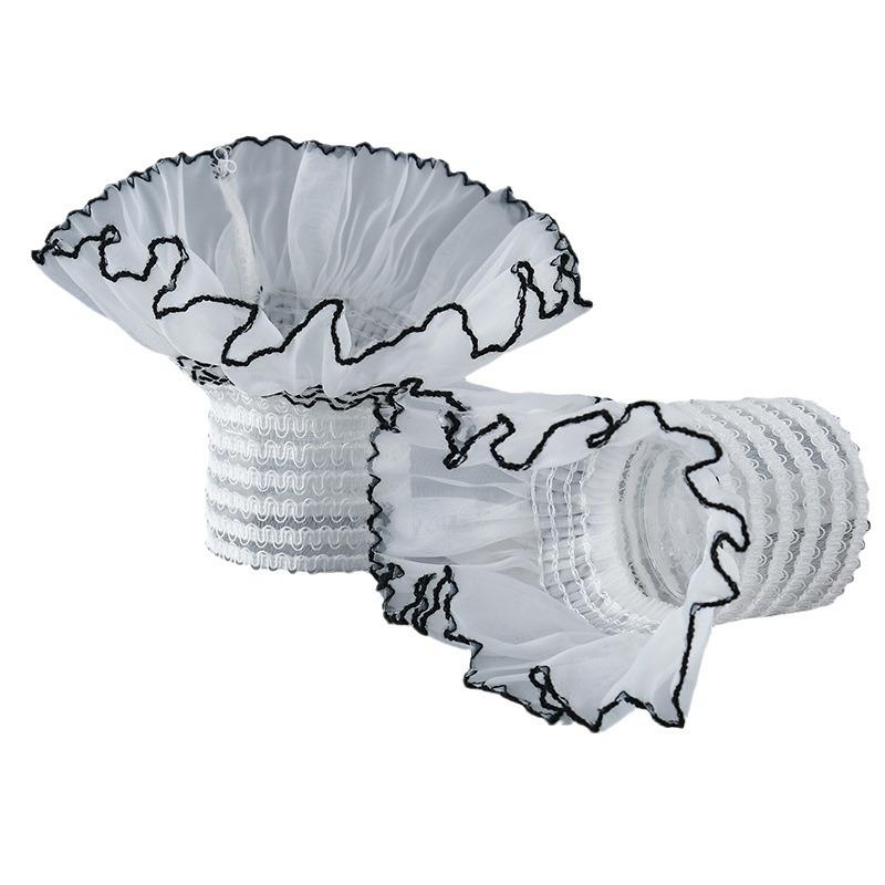 Korean Lace Shirt Detachable Fake Cuffs Sleeves Layer Pleated Ruched False Cuffs Sweater Blouse Wrist Warmers