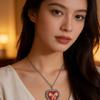 Fashionable 81Cm Long Necklace Designed With Cats And Dog Charm Great For Casual Outings