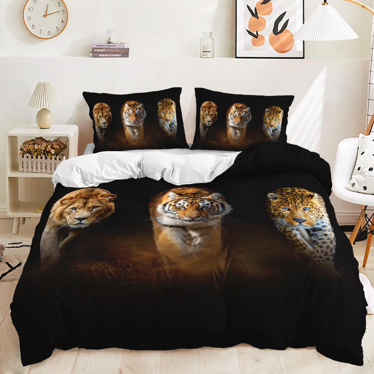 

Пододеяльник с рисунком лягушки в виде 3D-цифровой печати, наволочка, постельное белье для спальни, комплект из трех предметов DE 135x200cm