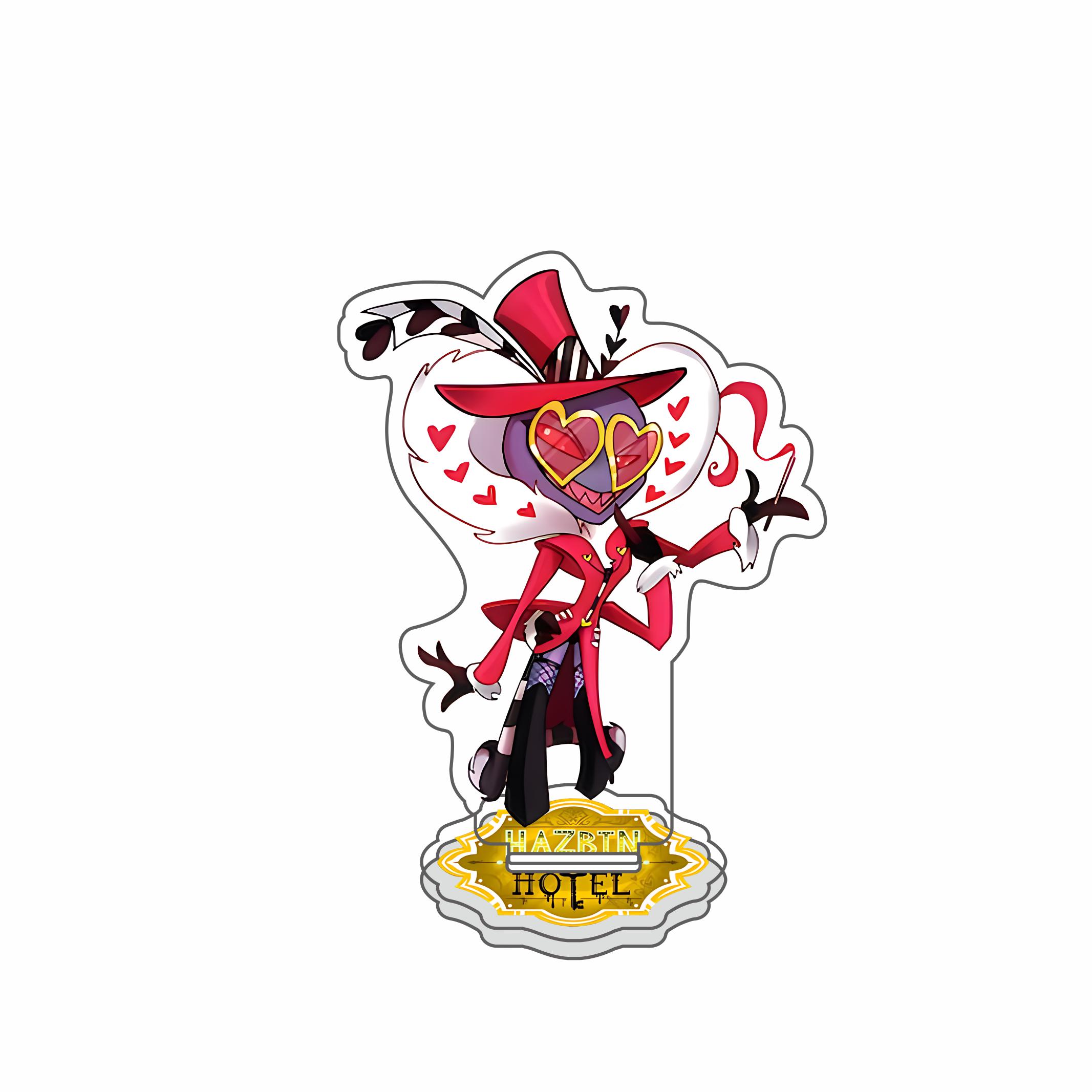 

Figure Anime Hazbin Hotel Charlie Morningstar Vaggie Alastor Acrylic figure stand Desktop ornament Festival keychain -A3295