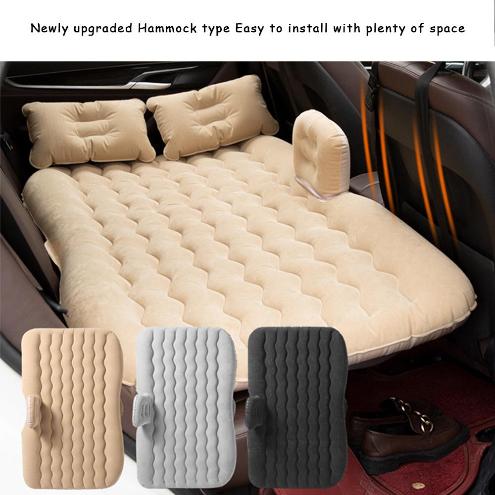 1 Set Evrensel Araba Seyahat Şişme Yatak 80x130cm Otomatik Arka Koltuk Bagaj Şiltesi Hava Yatağı Yastık Seyahat Kamp Aile Gezisi İçin